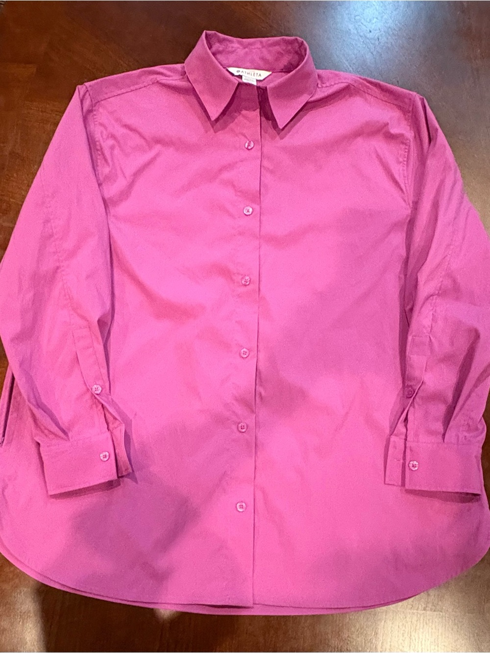 Athleta Midday Oversized Poplin Shirt SP Small Petite Performance Button Down